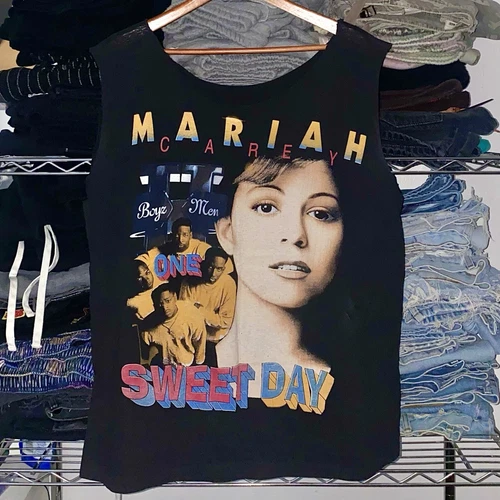 90s Mariah Carey Boyz ll Men One Sweet Day Double Si 1990s vintage concert t-shirt, vintage, single stitch, B+ condition