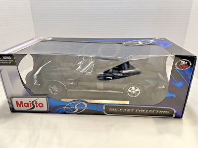 1:18 Maisto 1967 Black Chevy Camaro RS/SS 396 Convertible Special