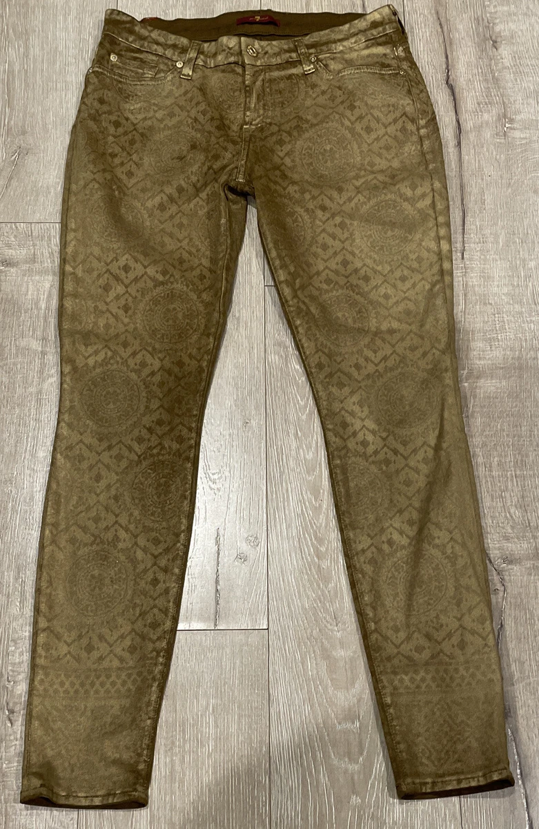Jeans femme imprimé clearance doré
