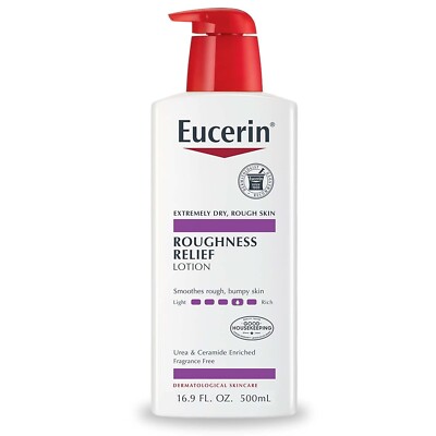 (2PK) Eucerin Roughness Lotion Extremely Dry Rough Skin, 16.9 Fl Oz 072140024611