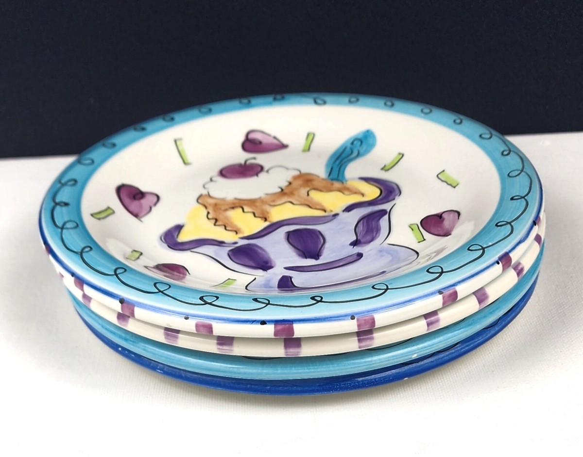 HAUSENWARE, by Mary Jane Mitchell, Dessert Plate Set, 8