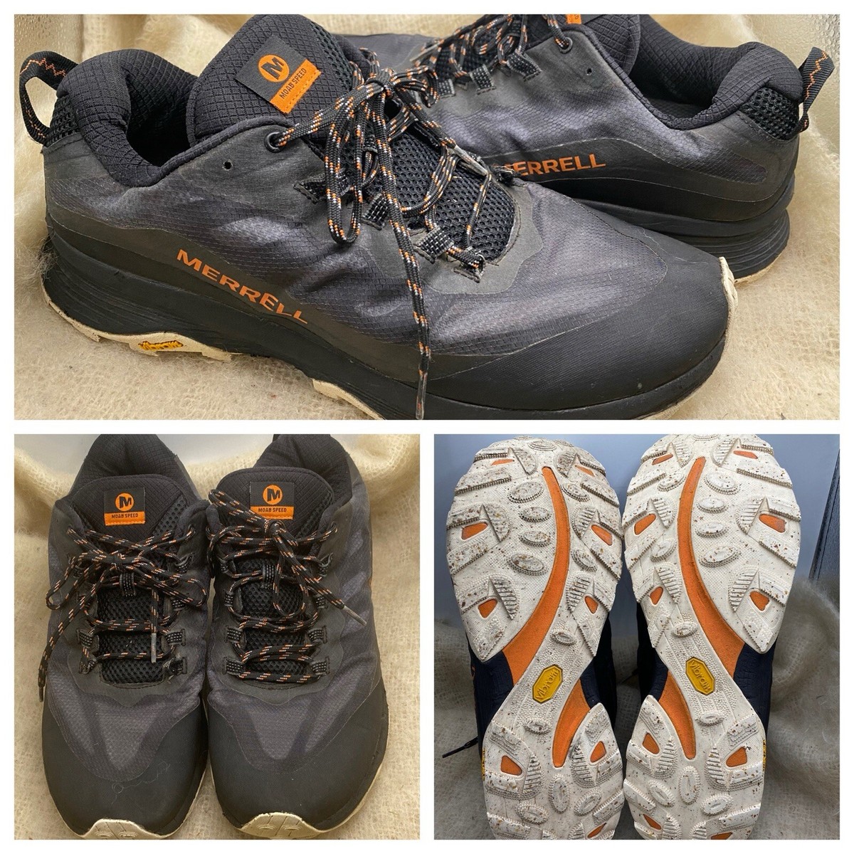 Merrell Mens Moab Speed Authentic Shoes J135399 Black Orange 
