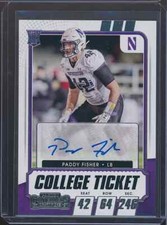 Paddy Fisher 2021 Contenders Draft Picks College Ticket Auto AA-3162