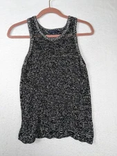 American Eagle Outfitters Black White Knit Tank Top XS