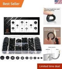 188 Pcs Rubber Grommets Kit - Rubber Washers for Wiring - 10 Different Sizes1...