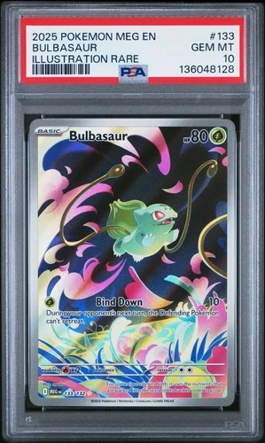 Bulbasaur Illustration Rare 133 PSA 10 Gem Mint Mega Evolutions Pokémon Card