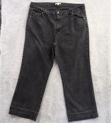 Woman Within High Rise Jeans Women's Size 24W Stretch Denim Black Wash
