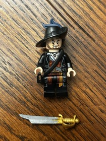 Lego pirates Of The Caribbean Minifigure Lot Of 4 (Barbossa, Blackbeard, Etc..)