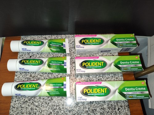 3 Tubi in pasta polidente per protesi e pulizie. Triple Mint Freshness, 3,9 once - Foto 2 di 3