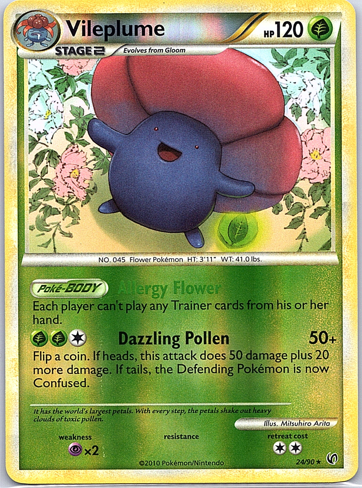 Vileplume 24/90 Undaunted Reverse Holo LP