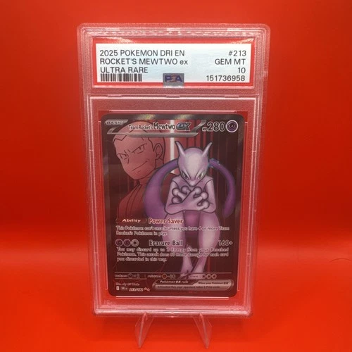 Team Rocket's Mewtwo ex 213/182 Sv10: Destined Rivals Holo PSA 10