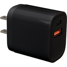 Blue Jet AC Outlet Black Fast Charge 45W Wall USB-C Charger with Power Delivery