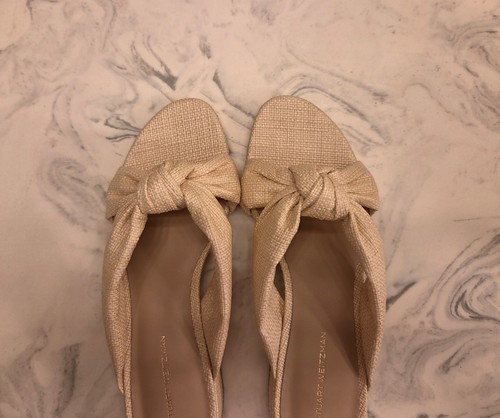New! Stuart Weitzman 'Playa' Knot Slide Sandals Raffia Womens Size 7 B MSRP $525 - Picture 8 of 12