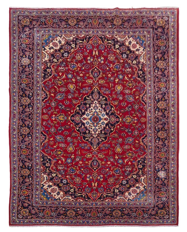 Amazing Hand Knotted Vintage Traditional Qashoun Wool Area Rug 12 x 8 Ft