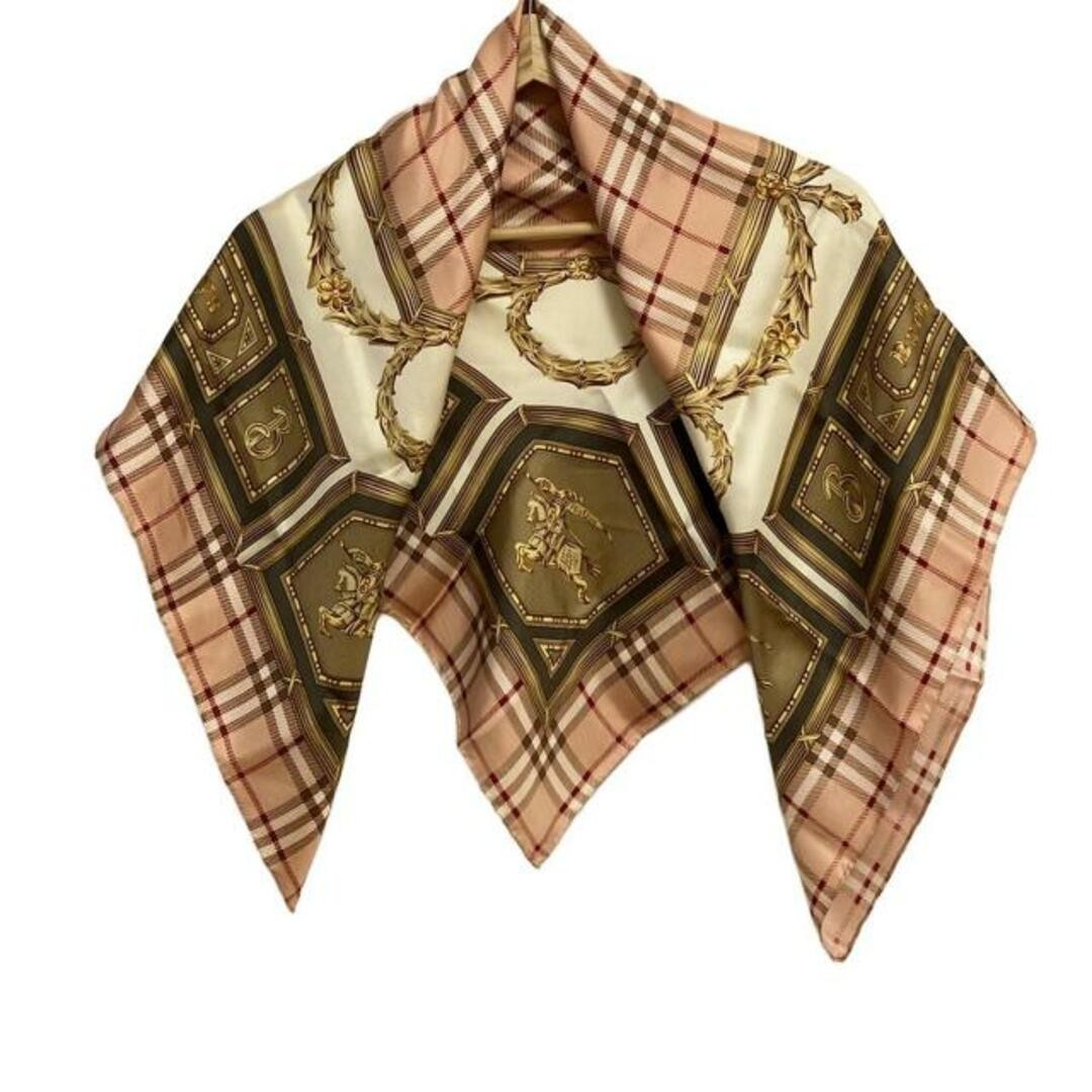 Burberry pink red multi-checked plaid scarf