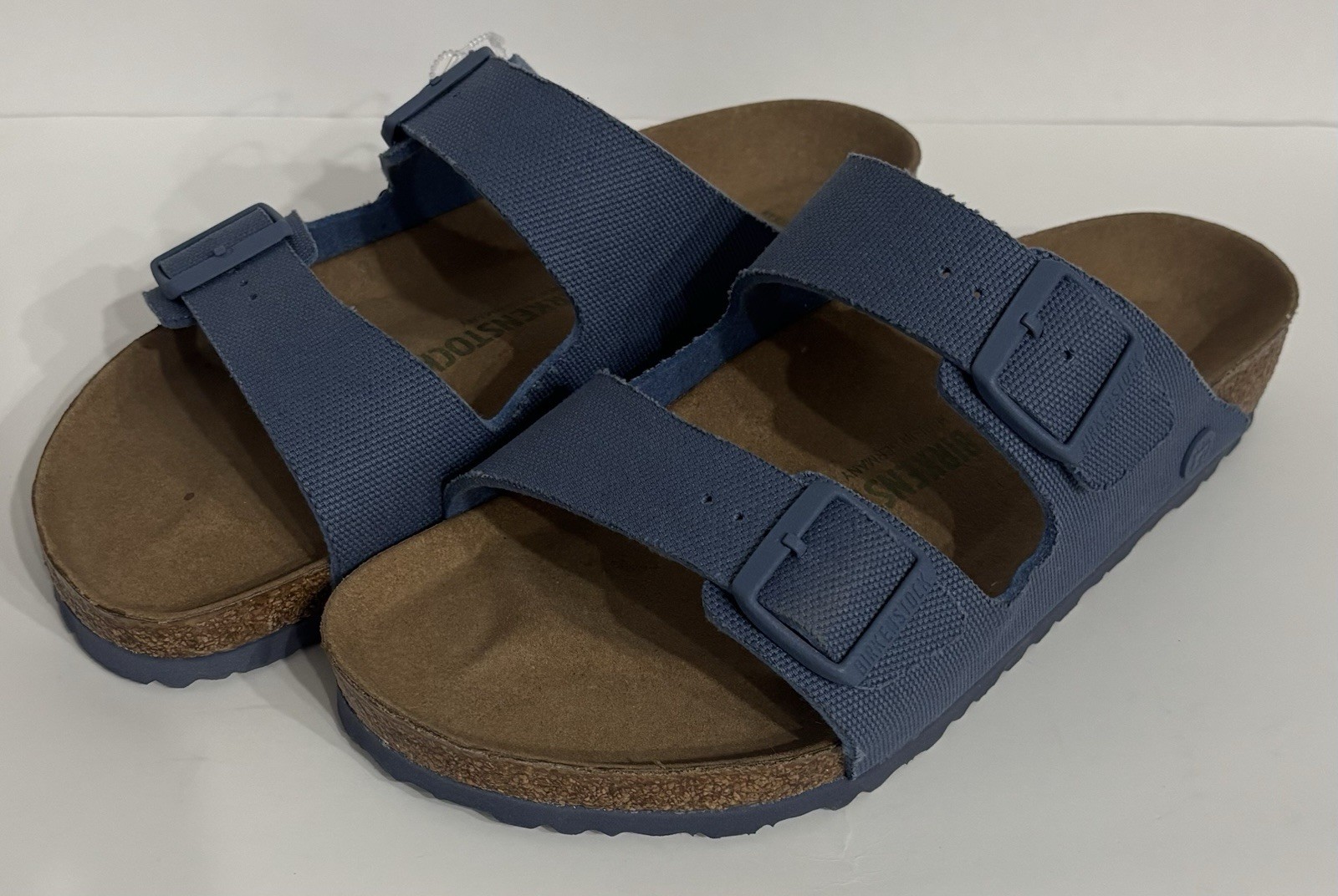 NEW Birkenstock Arizona Desert Dust Indigo Blue Vegan Size 43 EU, 11 US