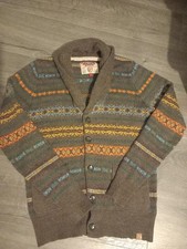 TOKYO LAUNDRY, Fair Isle Style-Wool Blend-Warm Chunky-Shawl Neck-Cardigan Size S