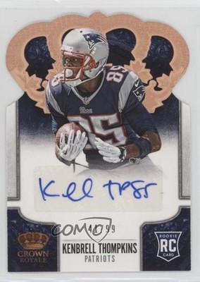 2013 Panini Crown Royale 41/99 Kenbrell Thompkins #155 Rookie Auto RC fm0
