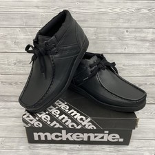 McKenzie Lewis Black Work Lace Up Shoes Low Boot Size 7 PK
