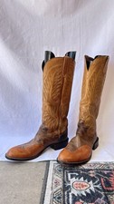 Vintage Paul Bond Custom Cowboy Boots Men’s 11.5 D Two Tone Handmade Western