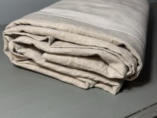 Pottery Barn Belgian Flax Linen Bed Skirt ~ Full ~ Flax ~ 14” Drop