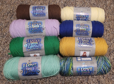 Hobby Lobby I Love This Yarn! Acrylic Worsted #4 Multicolor Lot 8 Skeins