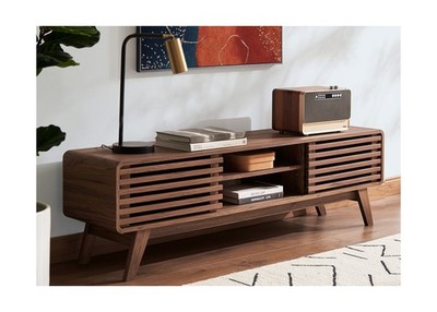 mopio Ensley TV Stand, Mid Century Modern for 55/60/65 inch TV, Farmhouse TV ...