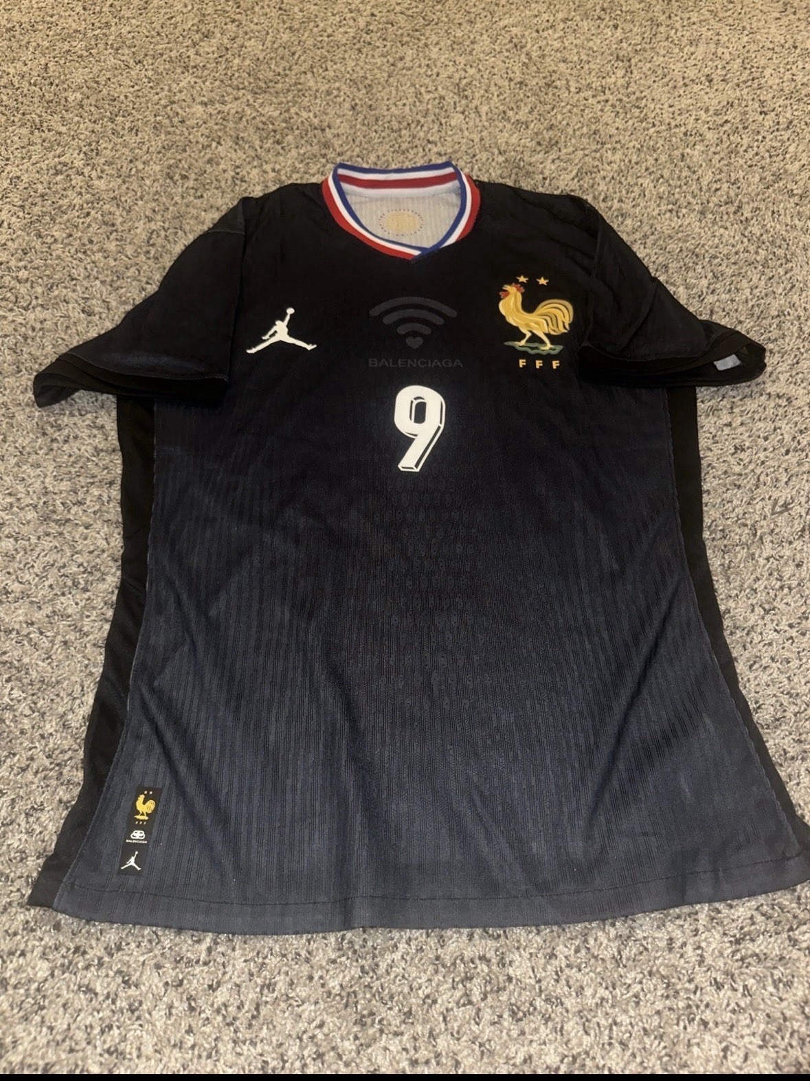Balenciaga France National Team DOUE #9 Black Official Men's Soccer Jersey