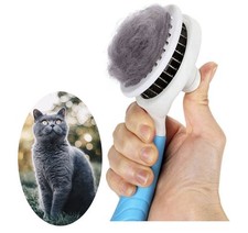 Slicker Brush for Long-Haired Dogs  Cats, Blue, 7.8in, Golden Retriever