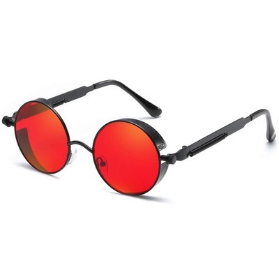 Gafas de sol vintage steampunk retro góticas de metal con montura redonda