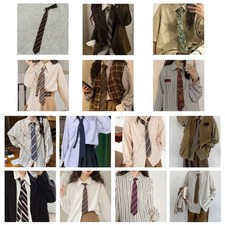 Fashionable Striped Neck Tie Japanese Style Lazy Tie for School JK Uniform