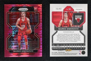 2021-22 Panini Prizm Pink Pulsar Prizm /42 Marko Simonovic #166 Rookie RC