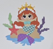 Little Mermaid Red Hair. Scrapbook, Card Making Paper Piecing
