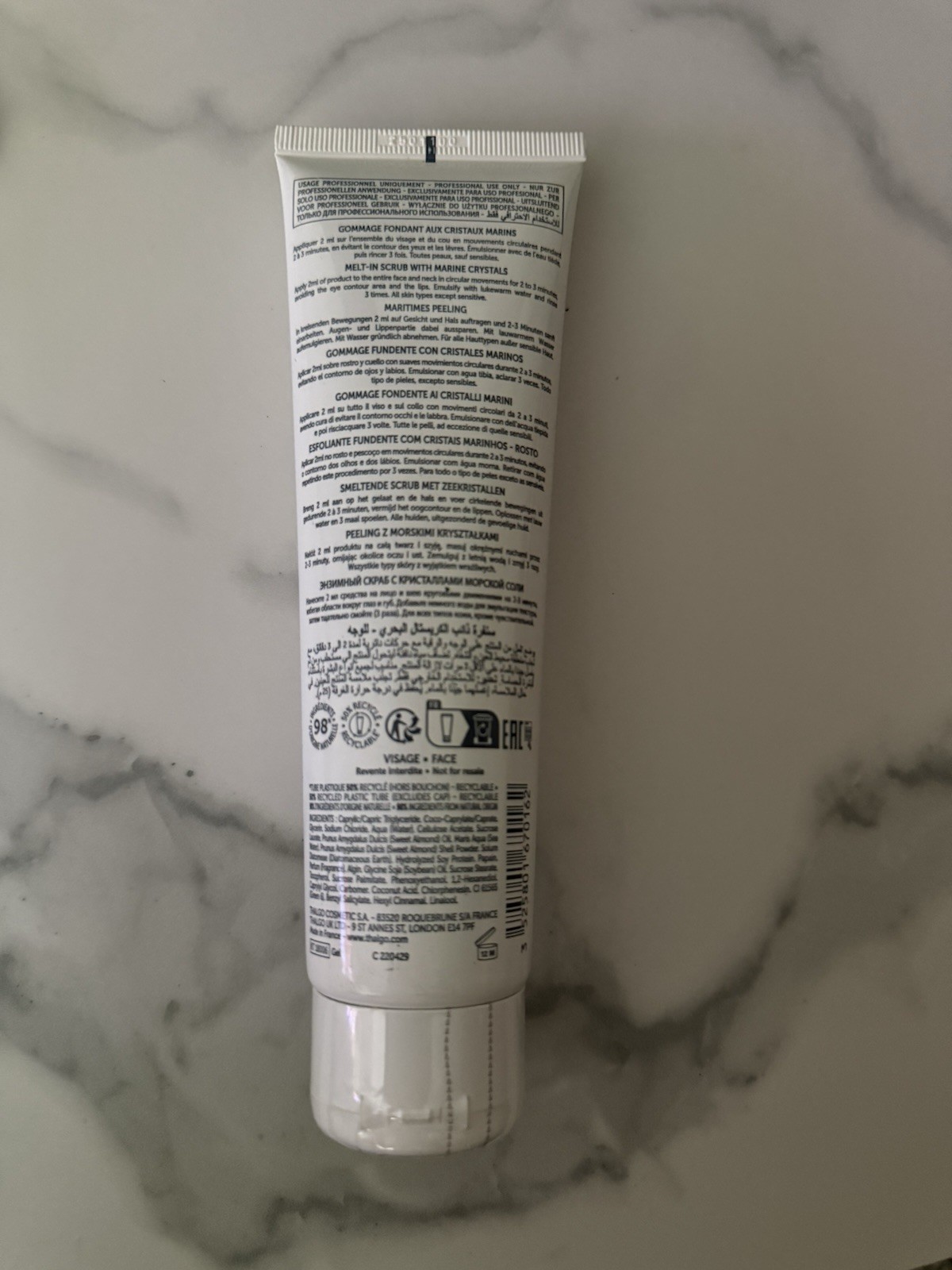 Gommage fondant aux cristaux marins soin élixir de pureté corporelle