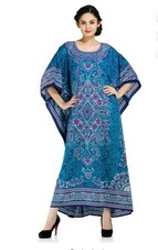 Plus Size Kaftan Dress Tunic Long Maxi Kimono Caftan Gown Nightdress Beach Party