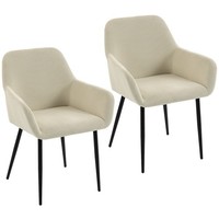 EsszimmerstüHle 2Er-Set, Gepolsterte KüChenstüHle Mit Cord-Optik FüR Esstisch