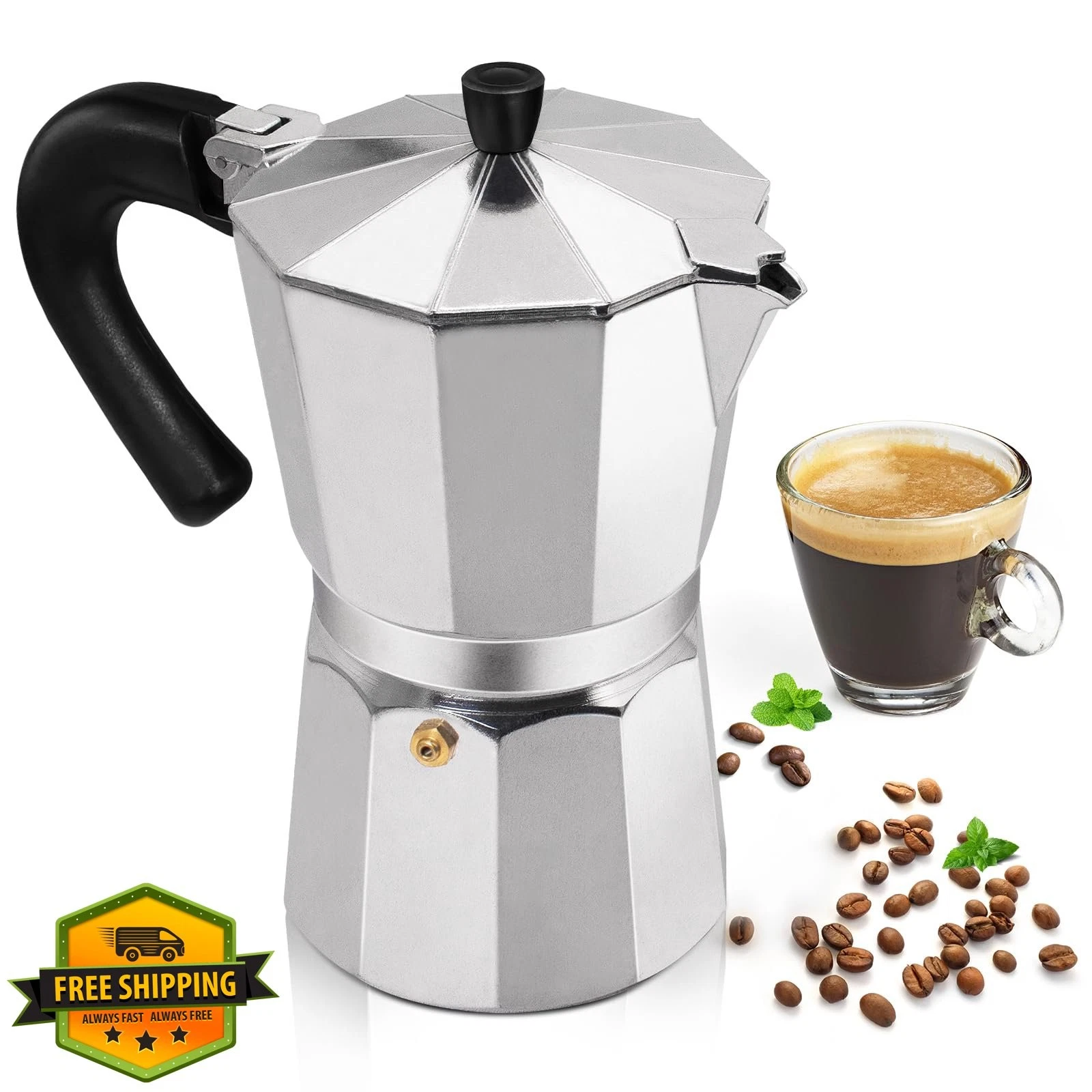 Moka Pot 9 Cup 450ml Espresso Coffee Maker Stovetop Italian