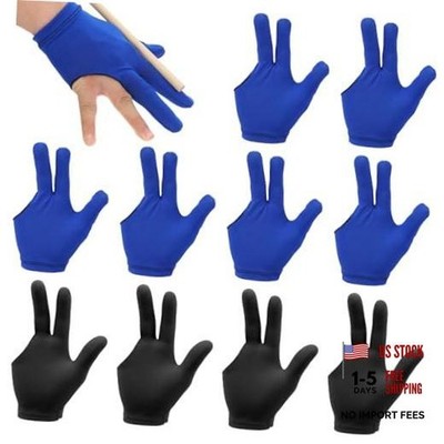 10 Pcs Pool Gloves Left and Right Hand, Universal Billiard Gloves