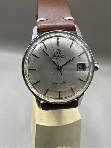 Vintage 1968 Omega Seamaster Automatic Watch 166.037 Cal. 565 24J New Strap Runs