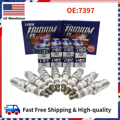 #ad 8PCS IRIDIUM IX NGK SPARK PLUGS TR5IX 7397 FOR FORD GM CADILLAC CHEVROLET NEW $27.97