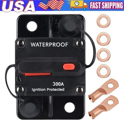 Waterproof Car Circuit Breaker Fuse Reset 30-300 Amp 12V-48V DC Car Boat Auto