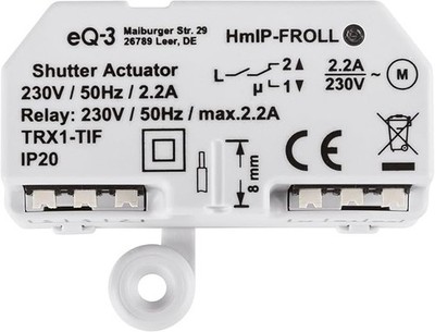 Homematic IP 151347A0 Roller Shutter Actuator   Flush-Mounted