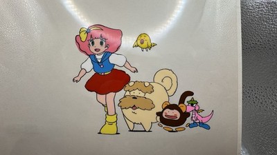 Magical Princess Minky Momo Animation Cel with Original Production Artwork Rare