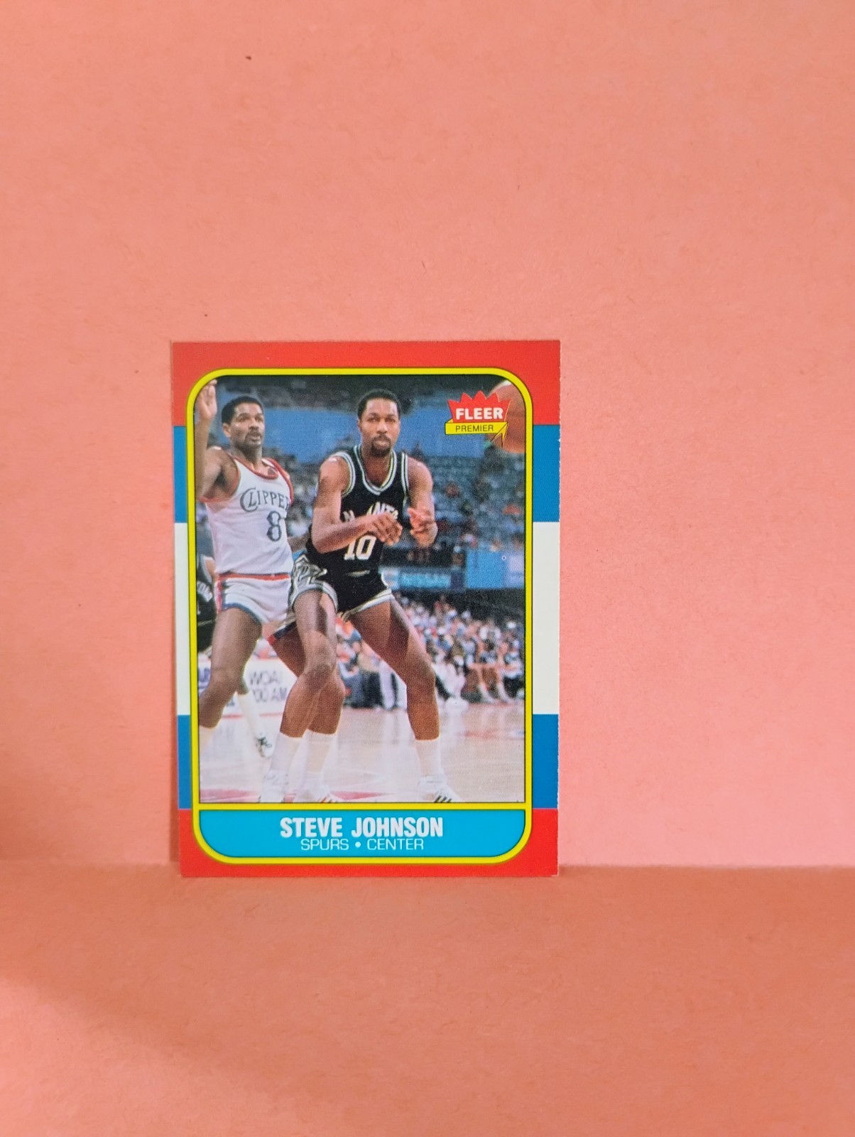 1986 Fleer Basketball #55 Steve Johnson San Antonio Spurs NM or Better