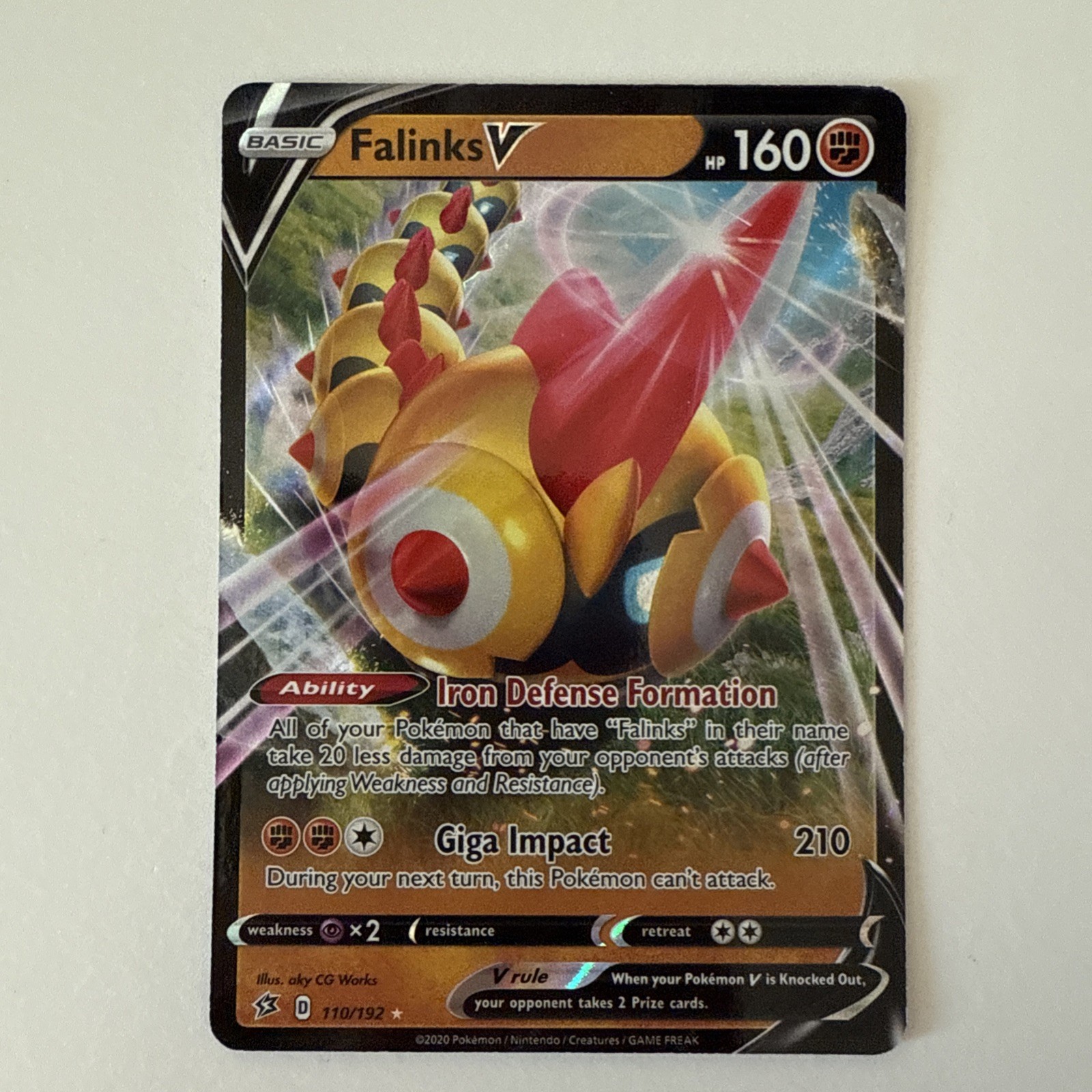 Falinks V 110/192 Swsh02: Rebel Clash Holo