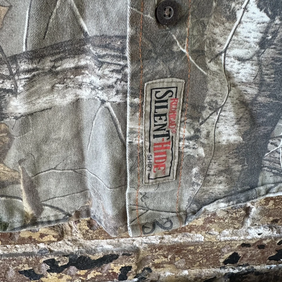 Camisa Red Head Silent Hide Camuflaje Manga Larga Caza Botón Talla Pequeña Foto 3 de 4