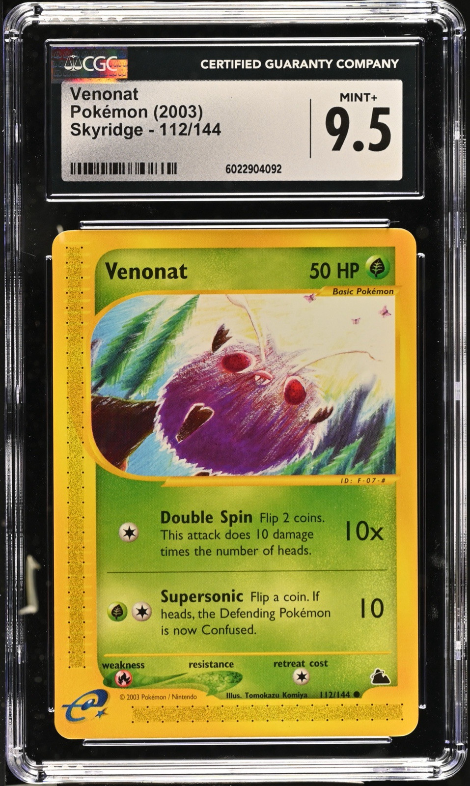CGC 9.5 MINT + Venonat 112/144 Skyridge 2003 E-Reader WOTC Pokemon Komiya