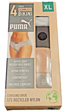 NWT Women's Puma 4 Pack Seamless Bikini Underwear Size XL Multi Colors