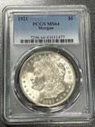 1921 $1 Morgan Silver Dollar PCGS MS64 Choice Uncirculated