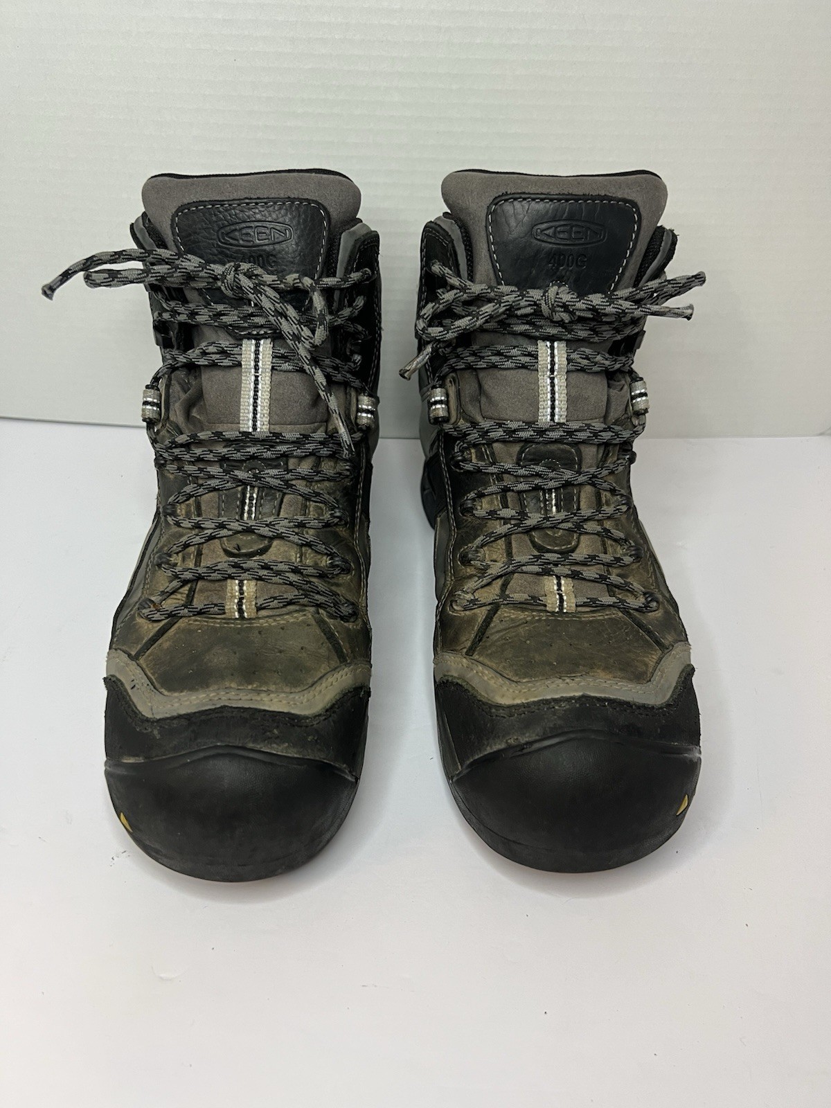 Stivali da lavoro Keen Dry uomo punta acciaio utility impermeabili ASTM F2413 18 US 9 5D EUC